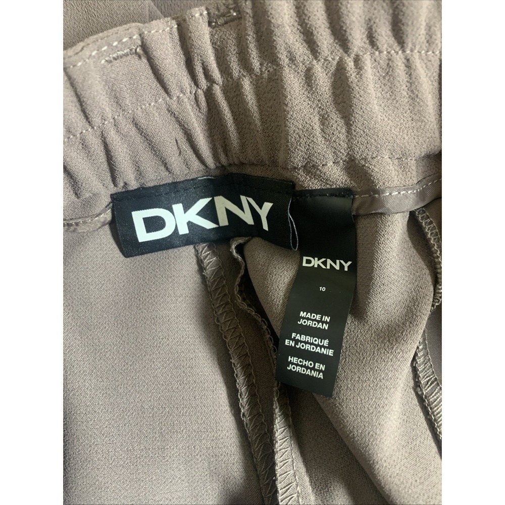 NEW DKNY Women's High Rise Wide Leg Dress Style Career Pants Size 10 Brown - Picture 6 of 7